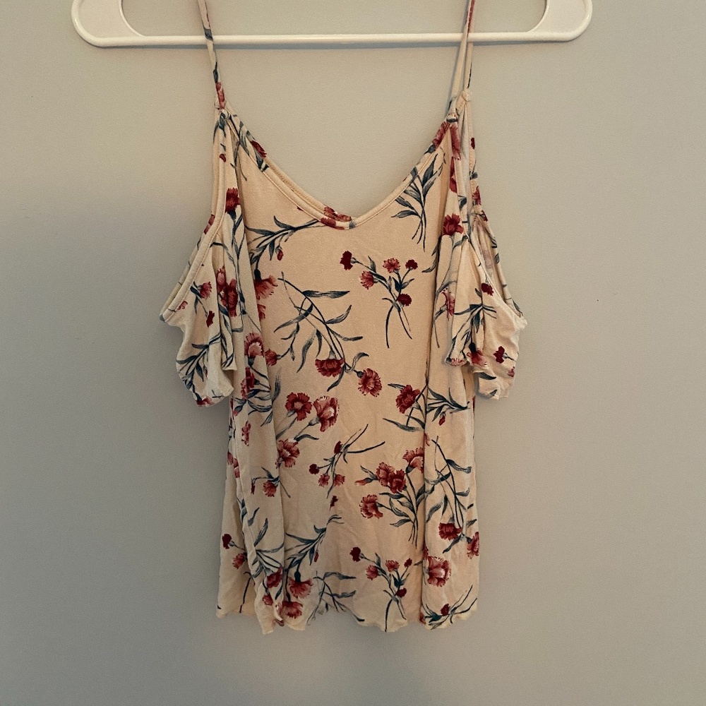 Floral American Eagle Cold Shoulder